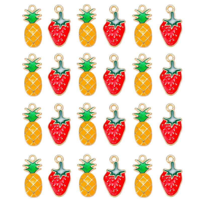 10pcs 11*21mm Fruit Strawberry Pineapple Enamel Pendant Earrings Charm For Jewelry Making DIY Accessories Bracelet Necklace
10pcs 11*21mm Fruit Strawberry Pineapple Enamel Pendant Earrings Charm For Jewelry Making DIY Accessories Bracelet Necklace