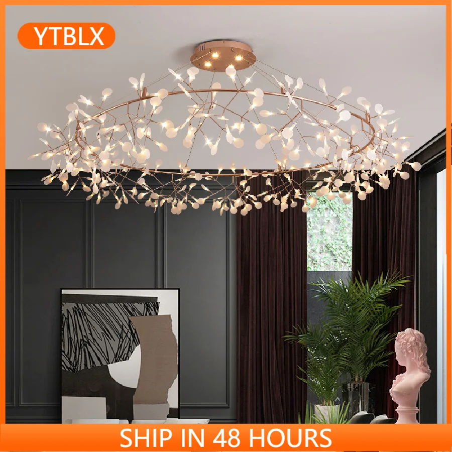 Modern Romantic Firefly LED Chandelier Stylish Tree Branch Metal Round Dining Room Living Room Restaurant Chandelier
Modern Romantic Firefly LED Chandelier Stylish Tree Branch Metal Round Dining Room Living Room Restaurant Chandelier