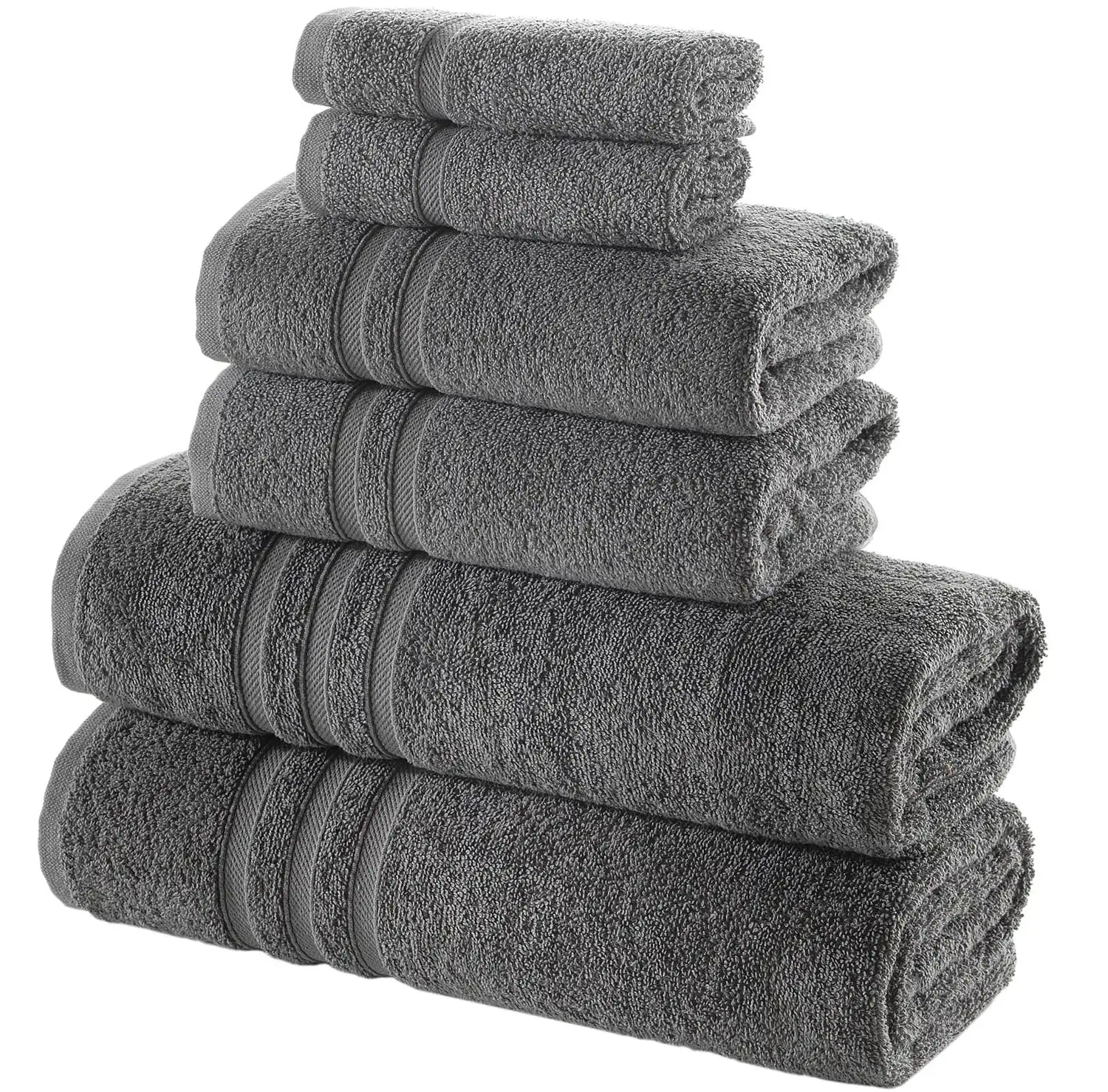 Grey 6 Pack Bath Linen Sets for Bathroom Original Turkish Cotton Soft, Absorbent and Premium 2 Bath , 2 Hand , 2 Washcloths
Grey 6 Pack Bath Linen Sets for Bathroom Original Turkish Cotton Soft, Absorbent and Premium 2 Bath , 2 Hand , 2 Washcloths