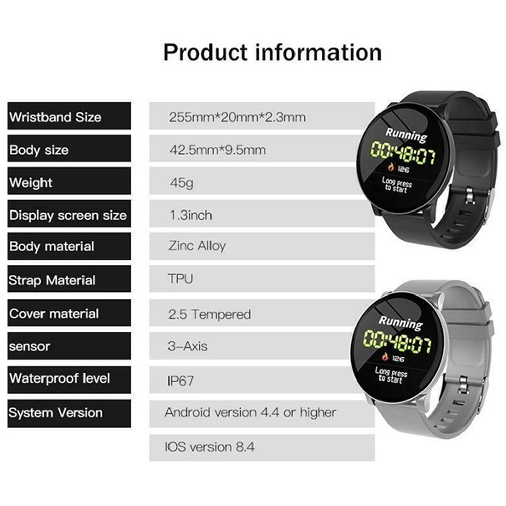 Fashion Smart Watch Blood Pressure Fitness Tracker Heart Rate Monitor Waterproof Sport Wearable Watch For Android IOS Watch
Fashion Smart Watch Blood Pressure Fitness Tracker Heart Rate Monitor Waterproof Sport Wearable Watch For Android IOS Watch