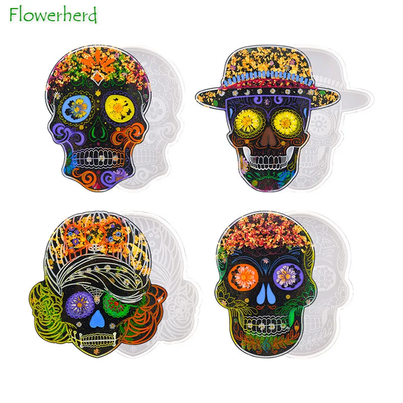 DIY Creative Skull Coaster Mould Modeling Skull Resin Molds Wall Decoration Ornament Thermal Insulation Crystal Epoxy Mould
DIY Creative Skull Coaster Mould Modeling Skull Resin Molds Wall Decoration Ornament Thermal Insulation Crystal Epoxy Mould