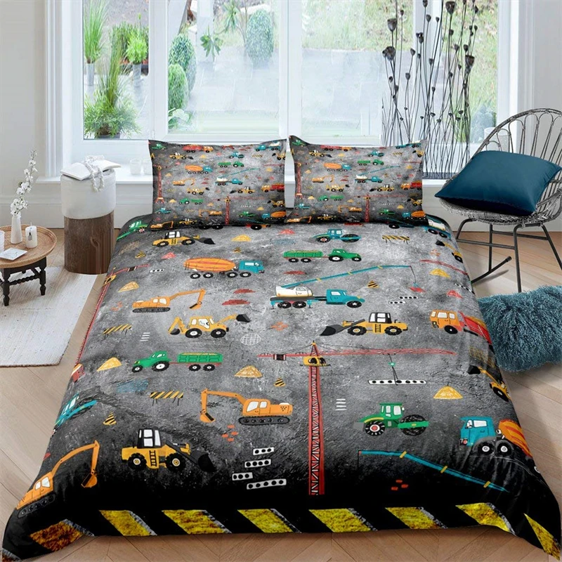 Kids Excavator Duvet Cover Tractor Truck Duvet Cover Double Size Construction Vehicle Cartoon Bedding Set Suitable for Boys Girl 
Kids Excavator Duvet Cover Tractor Truck Duvet Cover Double Size Construction Vehicle Cartoon Bedding Set Suitable for Boys Girl