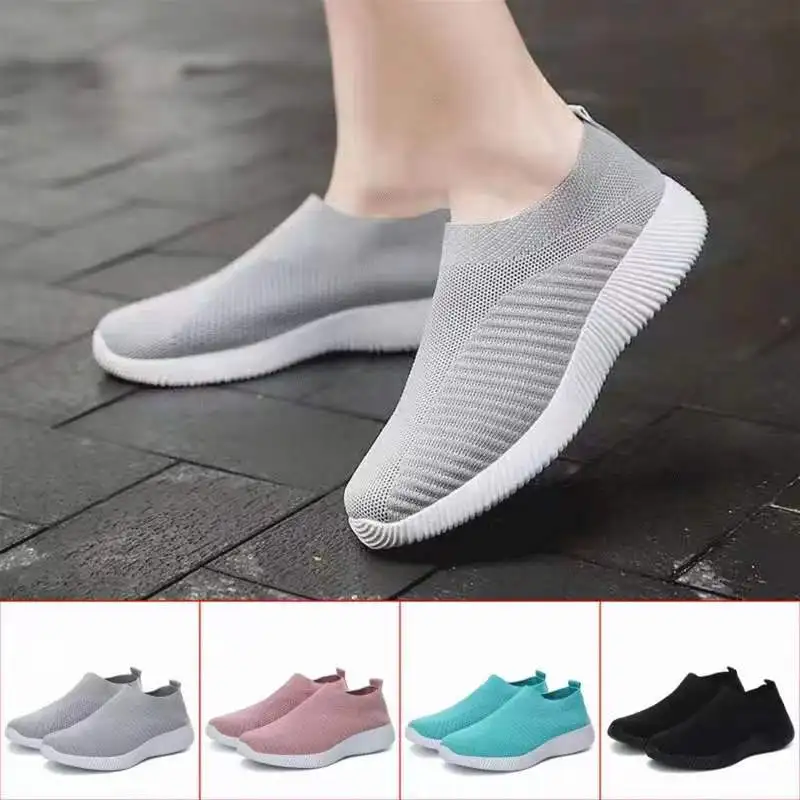 Dropshipping Women Sneakers Female Knitted Vulcanized Shoes Ladies Flat Shoe Mesh Trainers Soft Walking Footwear Zapatos Mujer
Dropshipping Women Sneakers Female Knitted Vulcanized Shoes Ladies Flat Shoe Mesh Trainers Soft Walking Footwear Zapatos Mujer