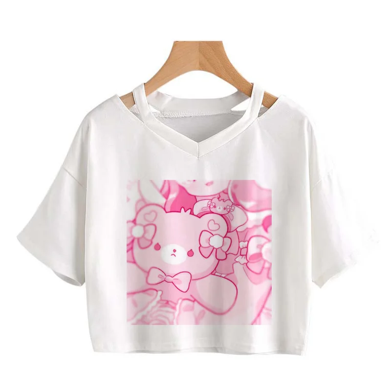T-shirt Women Harajuku Aesthetic lovely Pink Crop Tops Anime Kawaii V-neck Short sleeve Top
T-shirt Women Harajuku Aesthetic lovely Pink Crop Tops Anime Kawaii V-neck Short sleeve Top