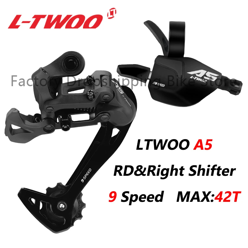LTWOO A5 1X9 9 Speed Derailleurs Trigger Groupset 9s 9v Shifter Lever Rear Derailleur 2 Kits Switches Compatible Shimano SRAM
LTWOO A5 1X9 9 Speed Derailleurs Trigger Groupset 9s 9v Shifter Lever Rear Derailleur 2 Kits Switches Compatible Shimano SRAM
