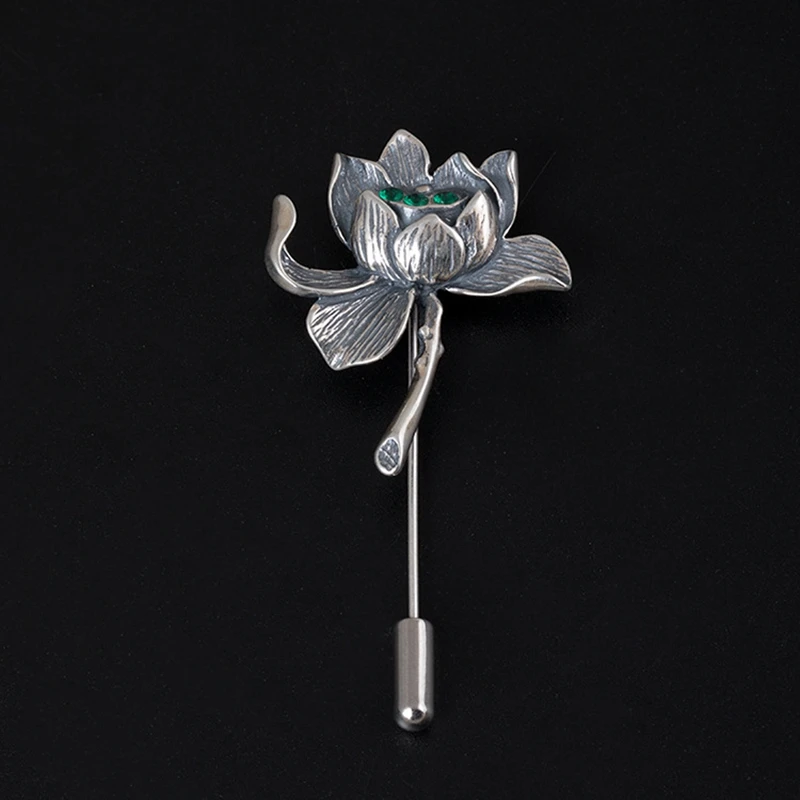 Chinese Style 925 Sterling Silver Lotus Brooches Women Jewelry Whoesale Retro Zircon Flower Broach Pin for Clothes 2022 XZ002
Chinese Style 925 Sterling Silver Lotus Brooches Women Jewelry Whoesale Retro Zircon Flower Broach Pin for Clothes 2022 XZ002