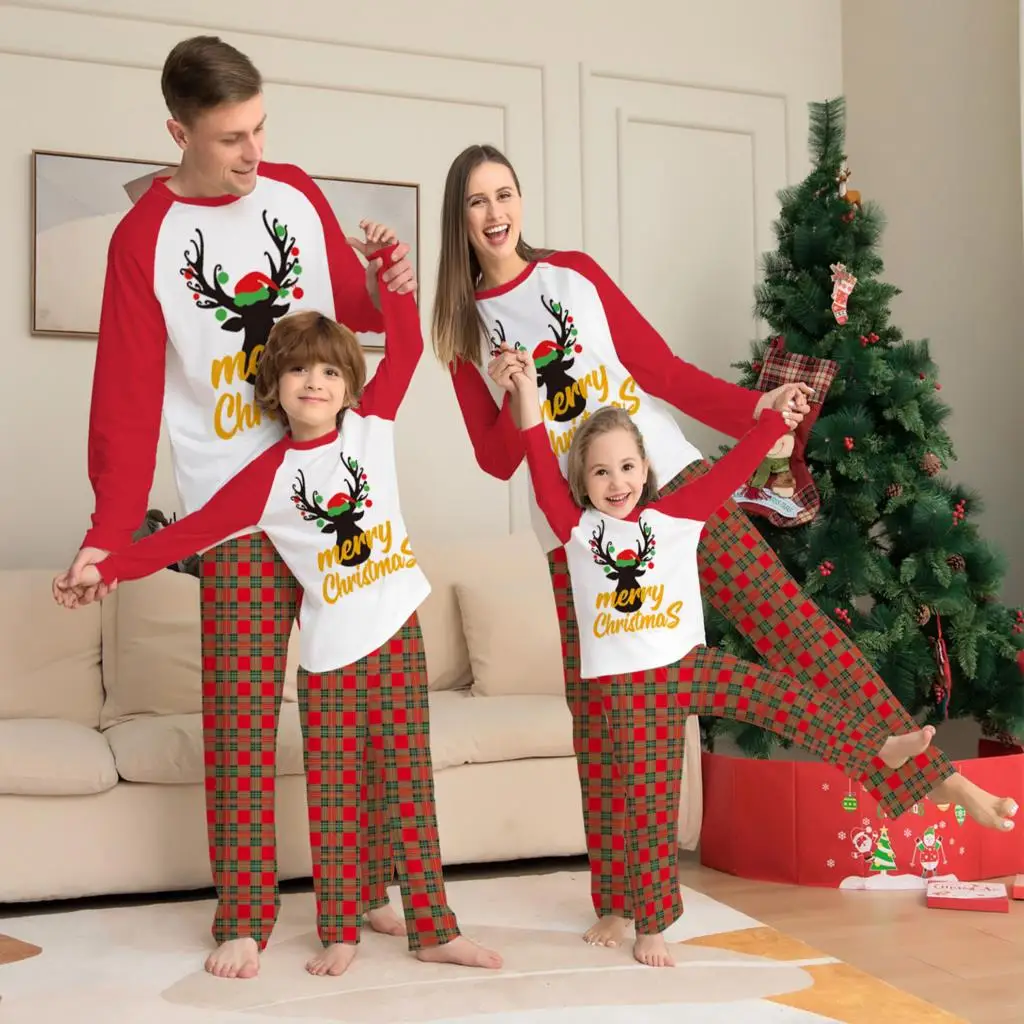 Merry Christmas Family Matching Pajamas Set Long Sleeve O Neck Casual Loose Sleepwear Xmas Moose Clothing Sets New Year's Pyjama
Merry Christmas Family Matching Pajamas Set Long Sleeve O Neck Casual Loose Sleepwear Xmas Moose Clothing Sets New Year's Pyjama