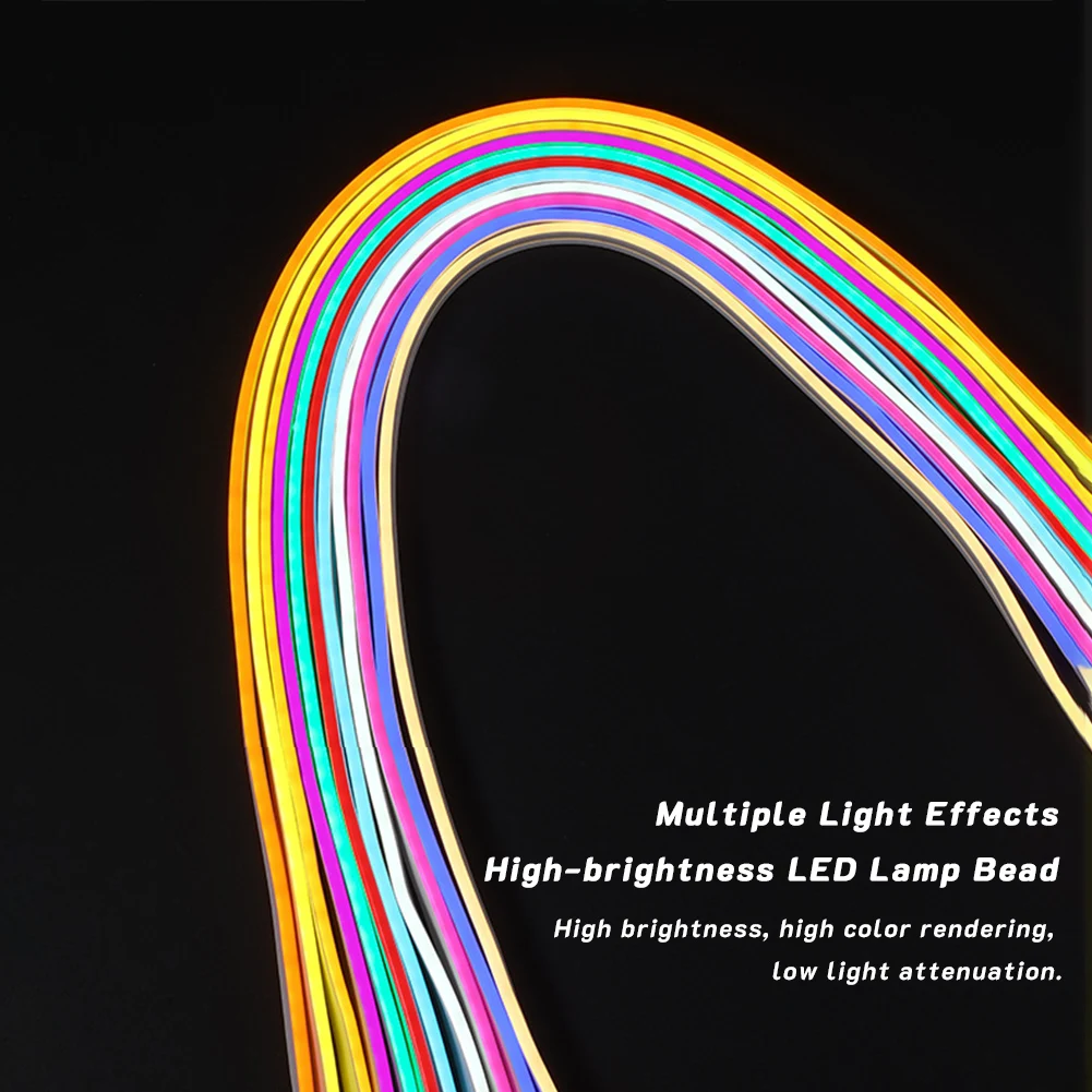 Flexible Silicone Neon Light Strip 5M DIY Led Neon Strip Light Party Atmosphere Decor Lamp RopeTube Waterproof Car Interior
Flexible Silicone Neon Light Strip 5M DIY Led Neon Strip Light Party Atmosphere Decor Lamp RopeTube Waterproof Car Interior