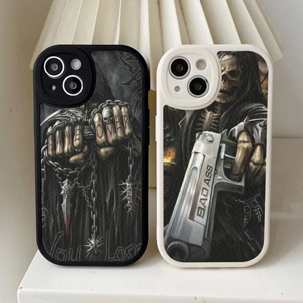 Grim Reaper Skull Skeleton Phone Case Hard Leather For iPhone 14 13 12 Mini 11 14 Pro Max Xs X Xr 7 8 Plus Fundas
Grim Reaper Skull Skeleton Phone Case Hard Leather For iPhone 14 13 12 Mini 11 14 Pro Max Xs X Xr 7 8 Plus Fundas