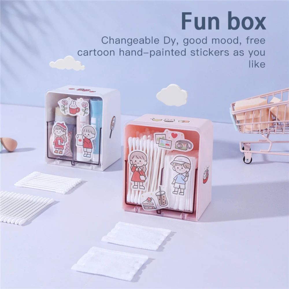 Creative Double-grid Cotton Swab Storage Box Dormitory Lipstick Finishing Storage Box Plastic Transparent Storage Box With Lid
Creative Double-grid Cotton Swab Storage Box Dormitory Lipstick Finishing Storage Box Plastic Transparent Storage Box With Lid