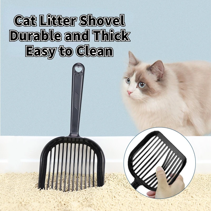 

Cat Litter Scoop Plastic Durable Thickened Elongated Pet Poo Shovel Practical Pets Poop Scooper Cat Sand Cleaning for Pet Cats