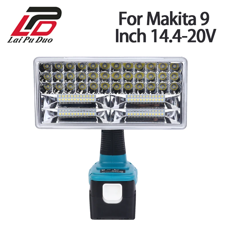 9 Inch Light Available for Makita Wireless LED Work Light Li-ion Battery14.4-20v DML801 DML802 DML185 LXT
9 Inch Light Available for Makita Wireless LED Work Light Li-ion Battery14.4-20v DML801 DML802 DML185 LXT