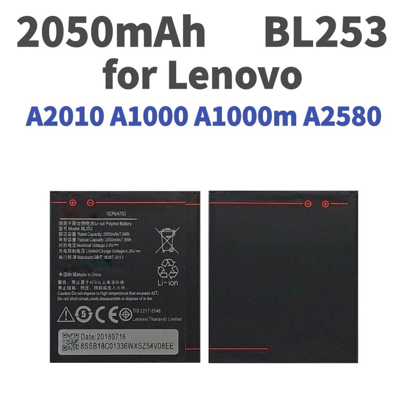 suqy BL253 Battery for Lenovo A2010 A1000 A1000m A2580 Original Battery Replacement for A2010 A1000 Phone Bateria
suqy BL253 Battery for Lenovo A2010 A1000 A1000m A2580 Original Battery Replacement for A2010 A1000 Phone Bateria