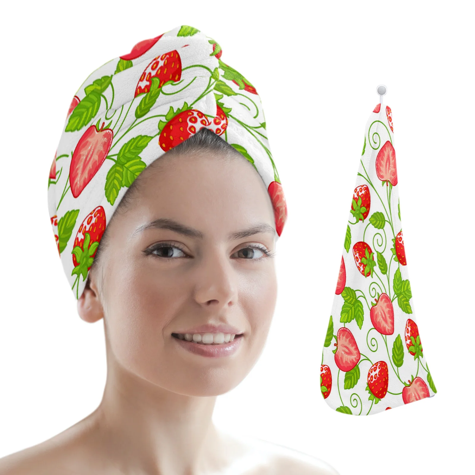 Strawberry Plant Fruit Microfiber Dry Hair Towel Quick Drying Hair Cap Absorbent Shower Head Wrap Bathing Tools 
Strawberry Plant Fruit Microfiber Dry Hair Towel Quick Drying Hair Cap Absorbent Shower Head Wrap Bathing Tools