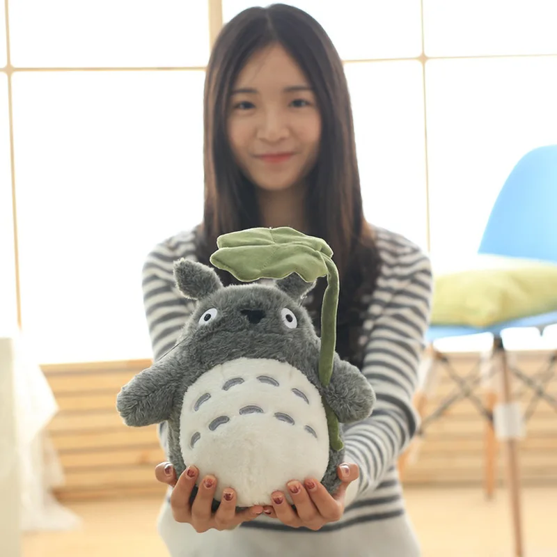 

Hayao Miyazaki Foreign Trade Show Teeth Lotus Leaf Dragon Cat Doll Throwing Pillow Cute Doll Cloth Doll Plush Toy Gift