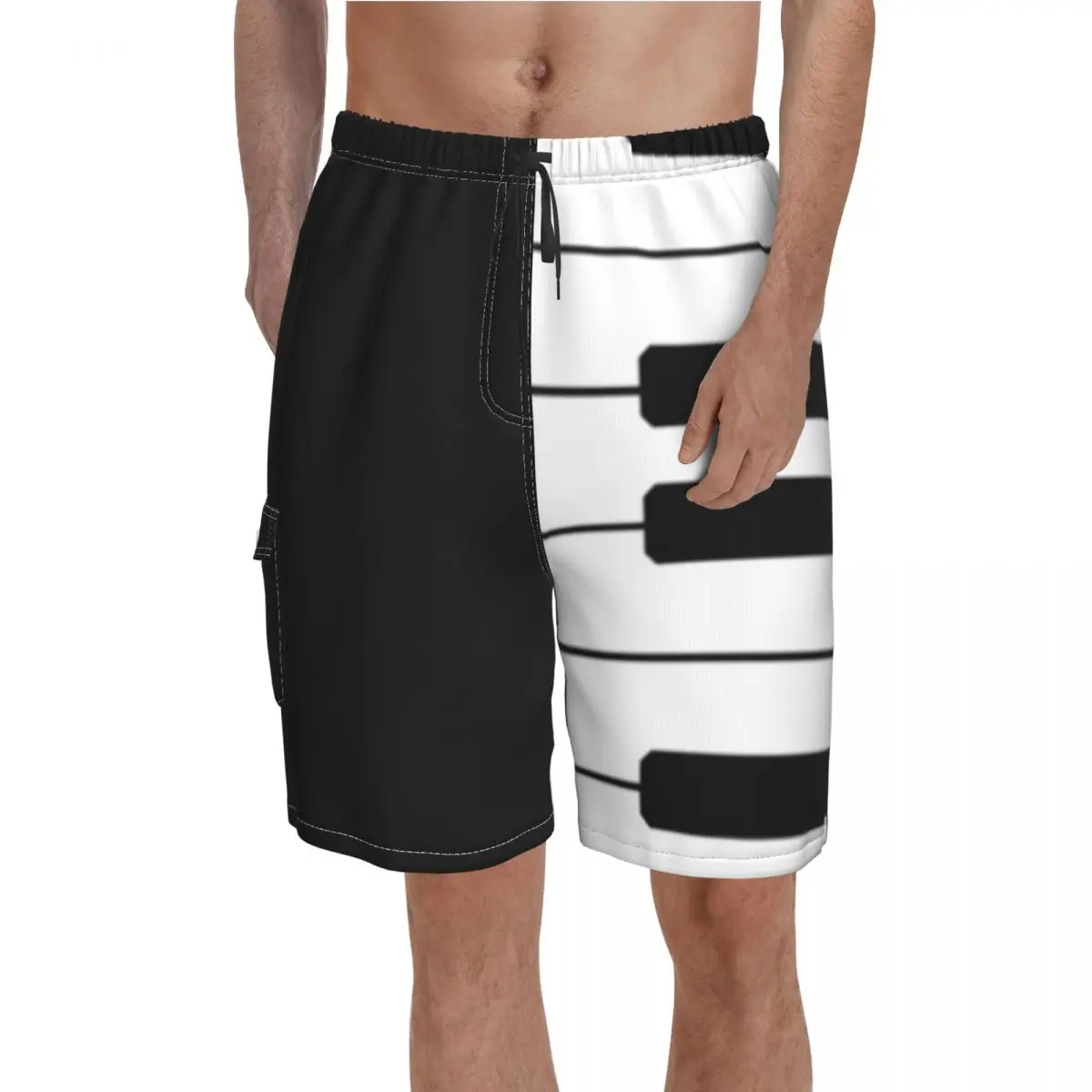 Piano Keys Board Shorts Black and White Male Pattern Beach Shorts Trenky Printed Large Size Swimming Trunks
Piano Keys Board Shorts Black and White Male Pattern Beach Shorts Trenky Printed Large Size Swimming Trunks
