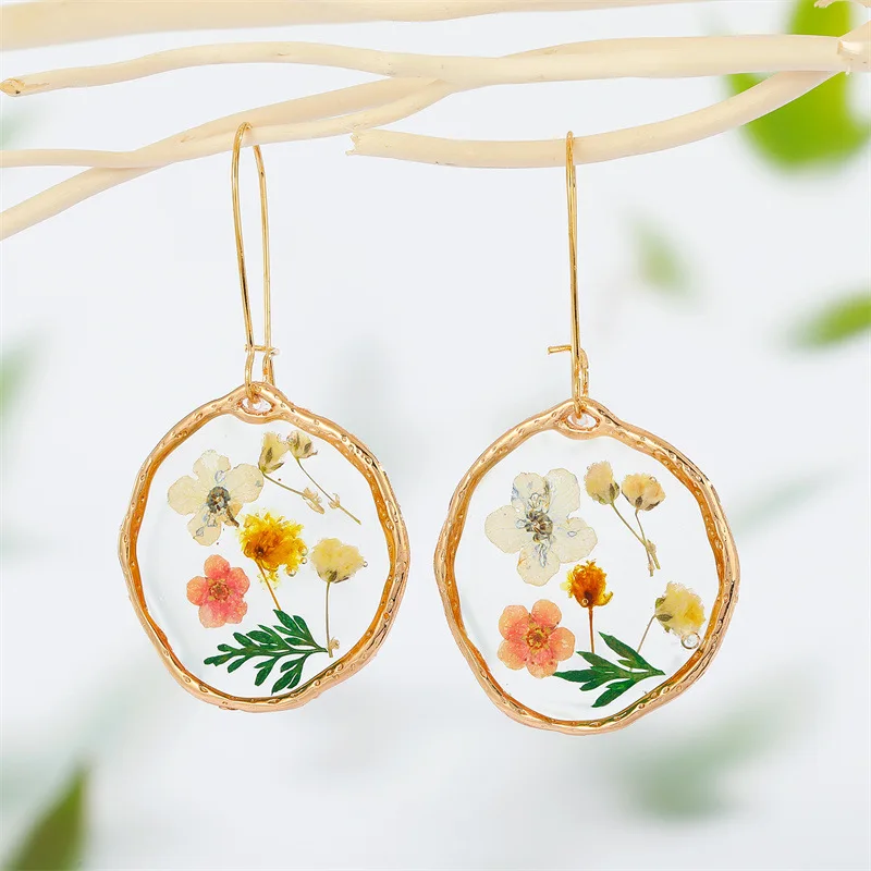 Unique Dried Flower Earrings Women Fashion Colorful Real Floral Earrings Creative Resin Epoxy Immortal Flower Earrings Jewelry
Unique Dried Flower Earrings Women Fashion Colorful Real Floral Earrings Creative Resin Epoxy Immortal Flower Earrings Jewelry