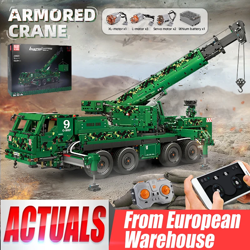 MOULD KING 20009 Technical Truck Car Toys For Adults Armored G-BKF Rescue Crane Building Blocks Bricks Military Truck Tank Toys
MOULD KING 20009 Technical Truck Car Toys For Adults Armored G-BKF Rescue Crane Building Blocks Bricks Military Truck Tank Toys