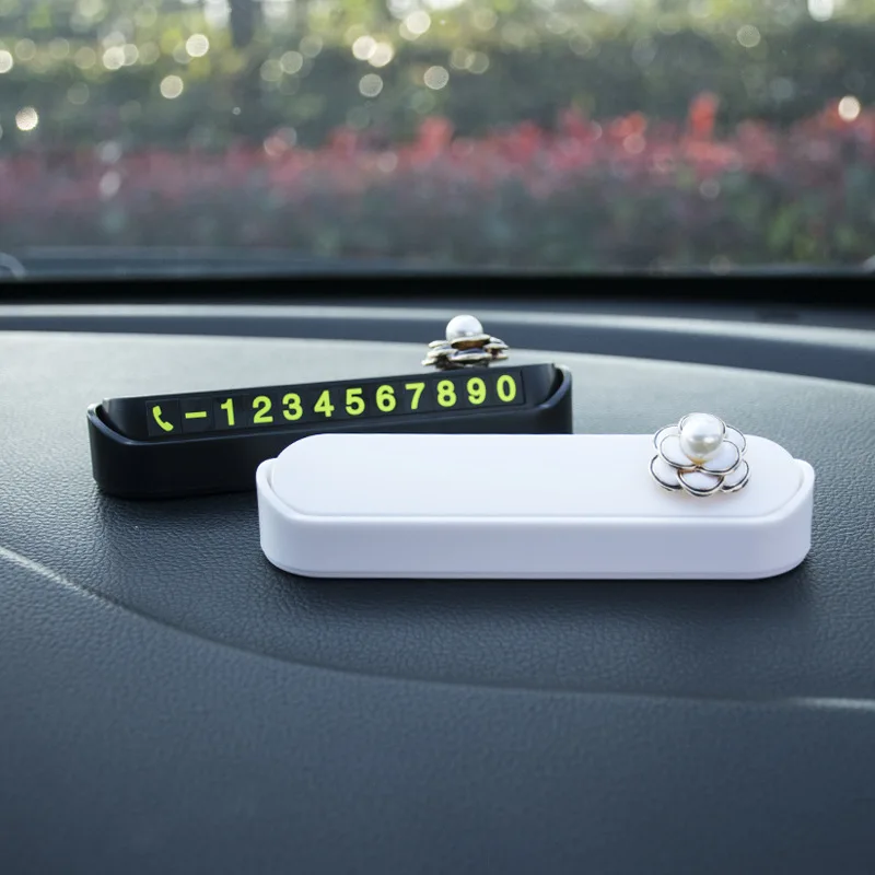 Pearl Camellia Car Temporary Parking Card Moving Phone Number Card Park Stop Auto Interior Ornament Accessories
Pearl Camellia Car Temporary Parking Card Moving Phone Number Card Park Stop Auto Interior Ornament Accessories