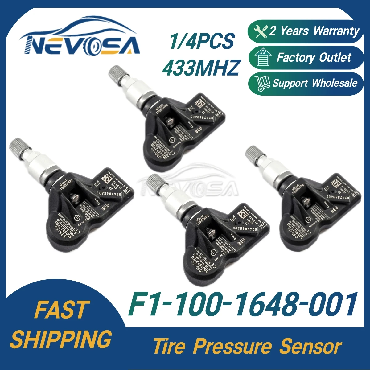 Nevosa F1-100-1648-001 45.142.000 TPMS Tire Pressure Monitoring System For Volkswagen Polo Audi A4 Porsche 718 911 Skoda Octavia
Nevosa F1-100-1648-001 45.142.000 TPMS Tire Pressure Monitoring System For Volkswagen Polo Audi A4 Porsche 718 911 Skoda Octavia