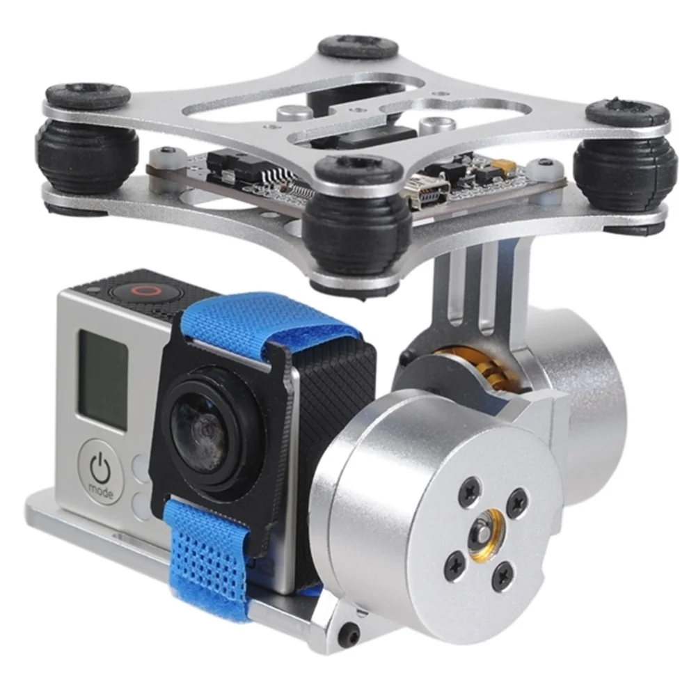 

CNC aluminum alloy 2 Axis Brushless Gimbal without camera for Gopro 3 2 1 FPV RTF DIY F450 F550 Drone QR X350 DJI phantom PTZ