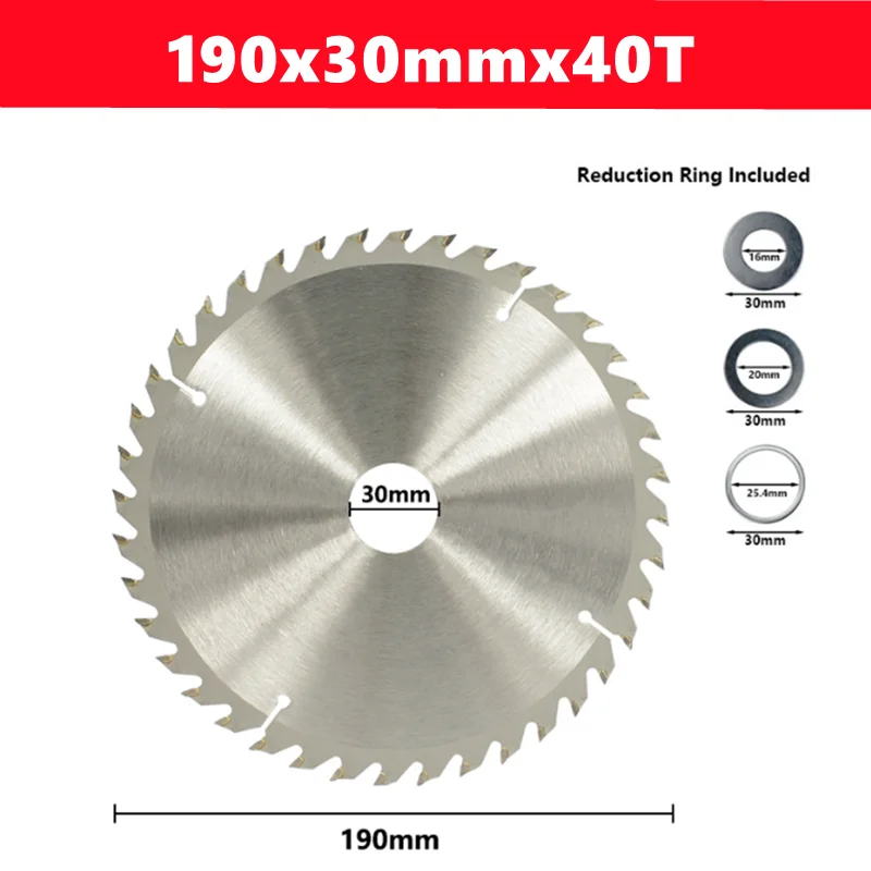 1 шт. дисковая пила 190 мм x 30x20T/24T40T пильное полотно из твердого сплава для резки древесины TCT режущий диск по дереву деревообрабатывающий инструмент
1 шт. дисковая пила 190 мм x 30x20T/24T40T пильное полотно из твердого сплава для резки древесины TCT режущий диск по дереву деревообрабатывающий инструмент