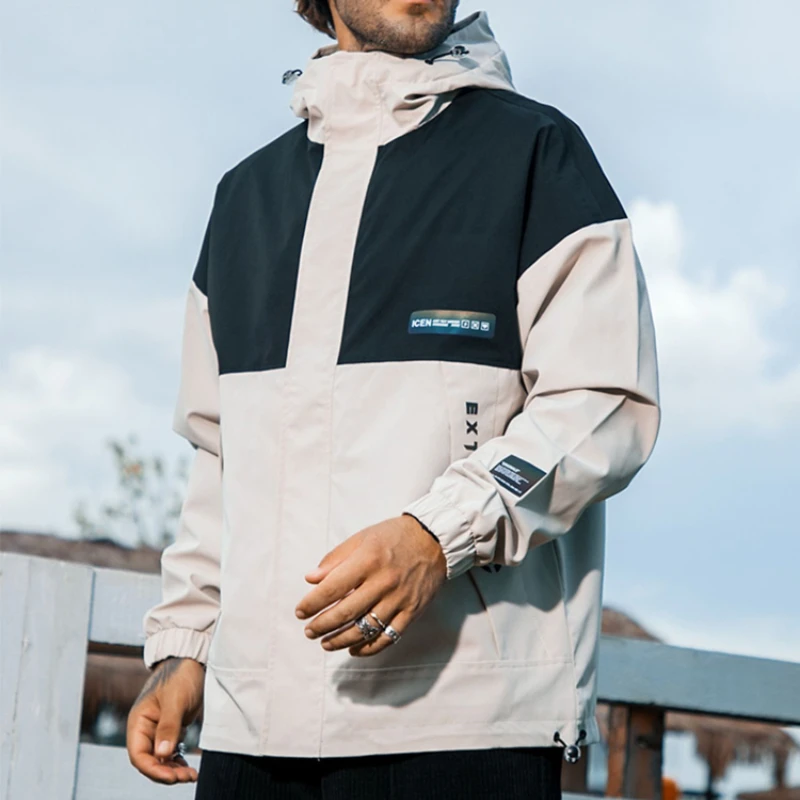 Spring Autumn Men Windbreaker Jacket Streetwear Black Khaki Patchwork Outerwear Hooded Coat Man Big Size Casual Jackets 8XL
Spring Autumn Men Windbreaker Jacket Streetwear Black Khaki Patchwork Outerwear Hooded Coat Man Big Size Casual Jackets 8XL