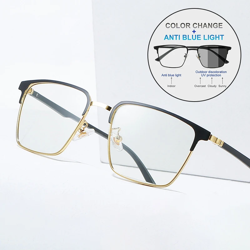 Очки с фотохромными линзами мужские, с плоским верхом, с защитой от усталости 
Очки с фотохромными линзами мужские, с плоским верхом, с защитой от усталости