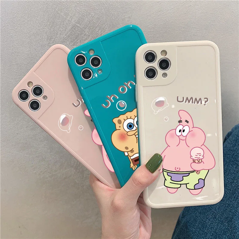Cartoon SpongeBob Phone Cases For iPhone 13 12 11 Pro Max Mini XR XS MAX 8 X 7 2022 Couple Anti-drop Soft Silicone Back Cover
Cartoon SpongeBob Phone Cases For iPhone 13 12 11 Pro Max Mini XR XS MAX 8 X 7 2022 Couple Anti-drop Soft Silicone Back Cover