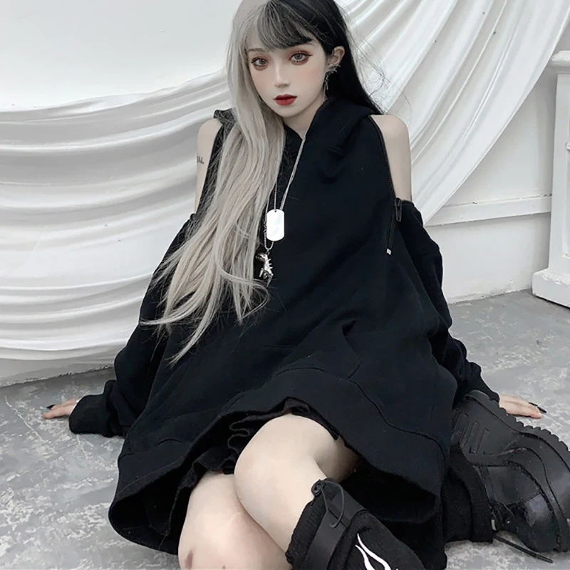 Black Hoodies Women Gothic y2k Streetwear Casual E-Girl Long Sleeve Loose Harajuku Vintage New Korean Fashion Tops Hip Hop Punk
Black Hoodies Women Gothic y2k Streetwear Casual E-Girl Long Sleeve Loose Harajuku Vintage New Korean Fashion Tops Hip Hop Punk