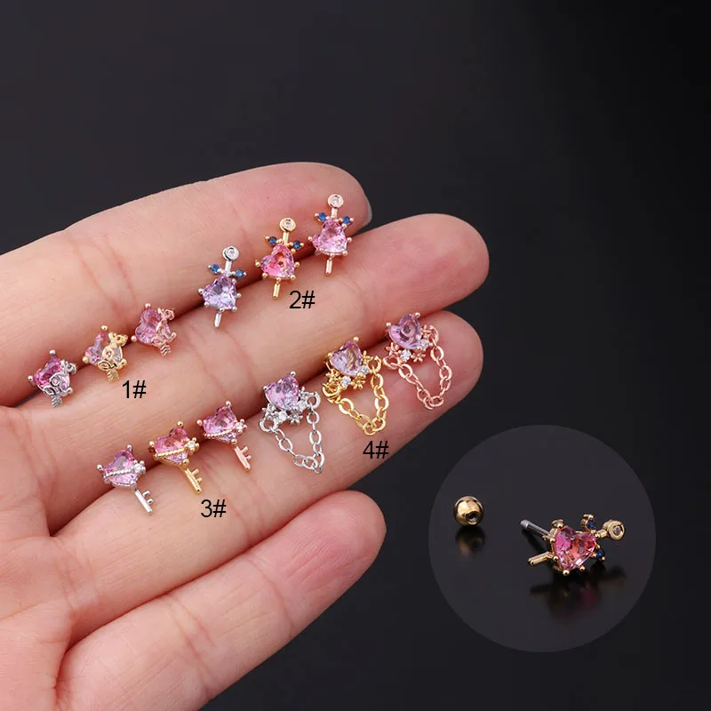 wholesale Stainless steel Crystal Zircon Ear Studs Earrings For Women Cartilage Piercing Jewelry Gifts
wholesale Stainless steel Crystal Zircon Ear Studs Earrings For Women Cartilage Piercing Jewelry Gifts