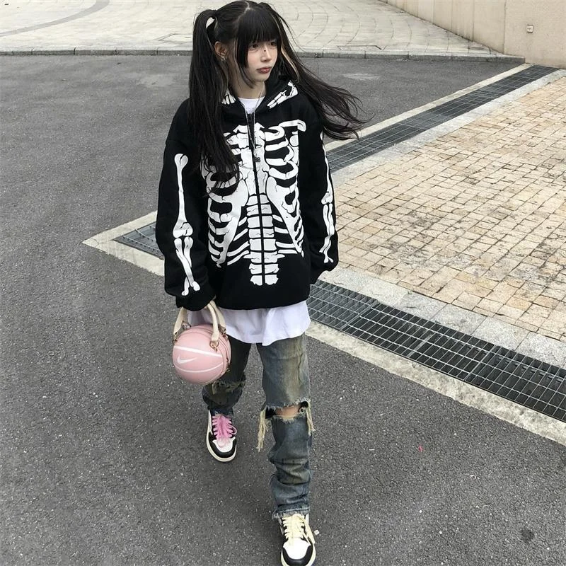 New Stands Semi Zipper Sweater with Velvet Women's Funny Printing in Autumn And Winter Is goth clothes Women's cropped
New Stands Semi Zipper Sweater with Velvet Women's Funny Printing in Autumn And Winter Is goth clothes Women's cropped