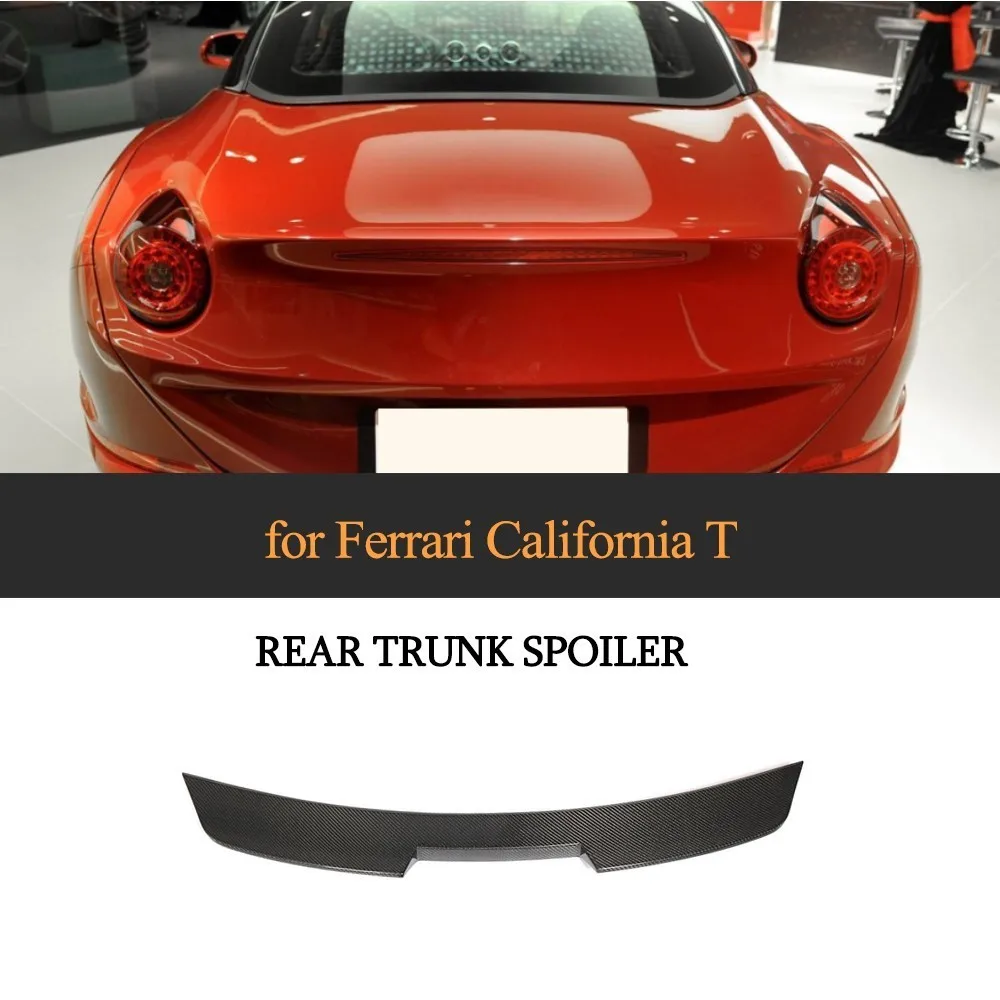 Carbon Fiber Rear Trunk Spoiler Boot Wing Lip Accessories For Ferrari California T Base Convertible 2-Door Coupe 2015-2018 
Carbon Fiber Rear Trunk Spoiler Boot Wing Lip Accessories For Ferrari California T Base Convertible 2-Door Coupe 2015-2018