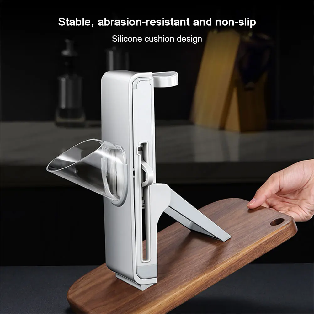 Mandoline Food Slicer Reversible Blade Salad Chopper Non-slip Multifunctional Thickness Adjustable Household Kitchen Accessories
Mandoline Food Slicer Reversible Blade Salad Chopper Non-slip Multifunctional Thickness Adjustable Household Kitchen Accessories