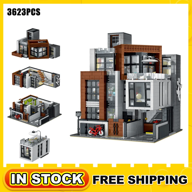3623pcs Moc Modern Villa City Street View Building Blocks Modular Expert Architectural Set Bricks Education Toys Gift For Child
3623pcs Moc Modern Villa City Street View Building Blocks Modular Expert Architectural Set Bricks Education Toys Gift For Child