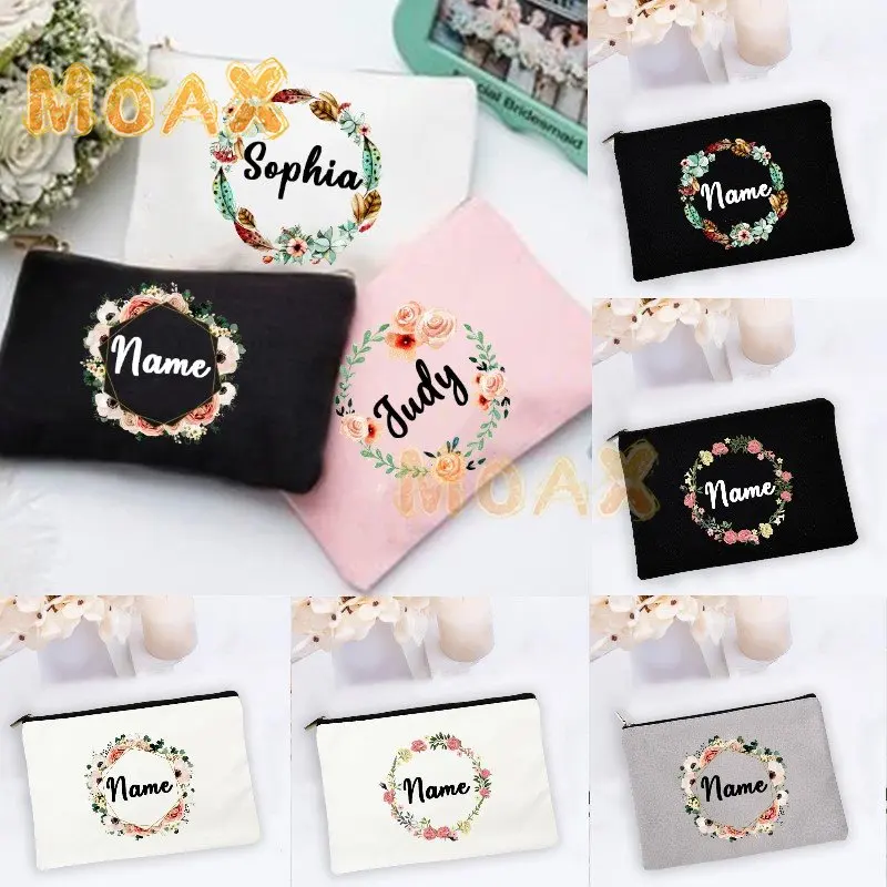 Personal Custom Name Flower Cosmetic Bag Pouch Travel Outdoor Women Makeup Organizer Bags Toiletries Lady Wash Storage Case
Personal Custom Name Flower Cosmetic Bag Pouch Travel Outdoor Women Makeup Organizer Bags Toiletries Lady Wash Storage Case