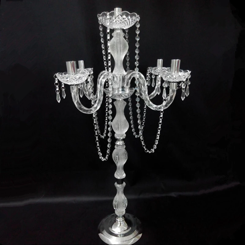 10PCS 90CM Height Acrylic 5-arms Metal candelabras With Crystal Pendants Wedding Candle Holder Centerpiece Party Decor
10PCS 90CM Height Acrylic 5-arms Metal candelabras With Crystal Pendants Wedding Candle Holder Centerpiece Party Decor