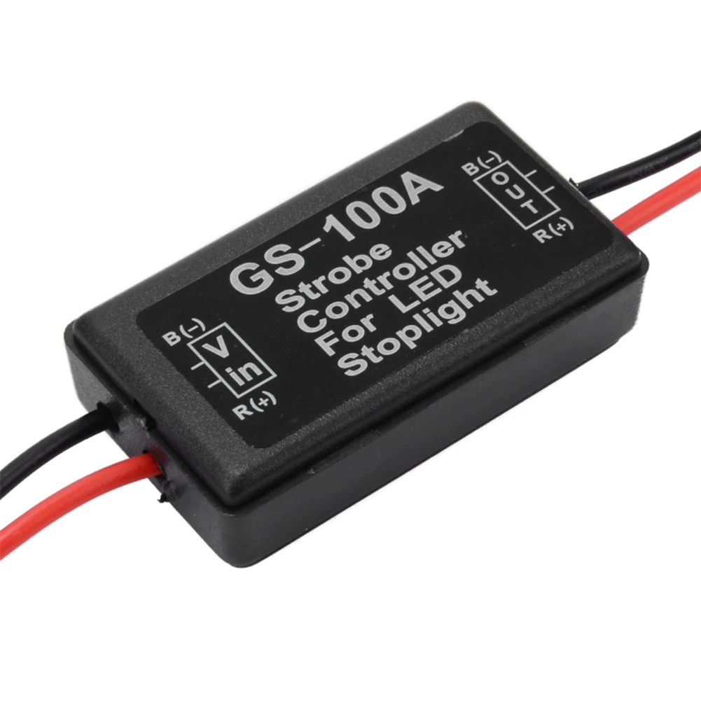 GS-100A Strobe Controller Flasher Module for Car LED Stop Lamp 3rd Brake Light Four Consecutive Bursts of Braking Black
GS-100A Strobe Controller Flasher Module for Car LED Stop Lamp 3rd Brake Light Four Consecutive Bursts of Braking Black