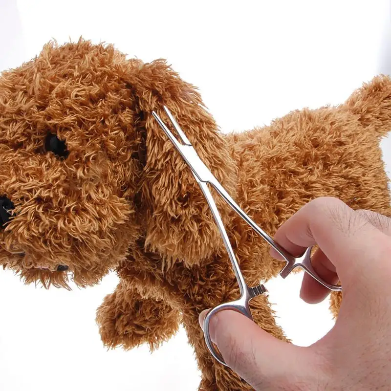 

Pet Hemostatic Hair Clipper Tweezer Scissors Dog Clamp Ear Supplies Ear Fur Trimming Scissor Dog Stainless Steel Grooming Tools