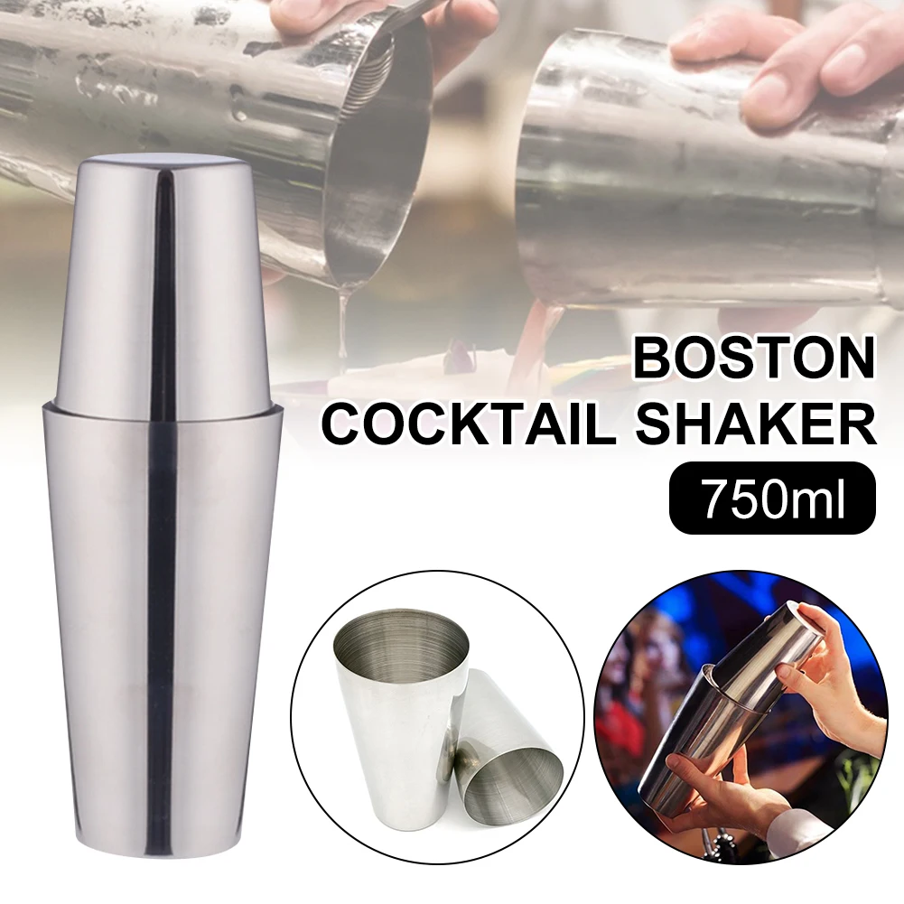 750ML Stainless Steel Cocktail Shaker Mixer Wine Martini Boston Shaker For Bartender Drink Party Bar Tools
750ML Stainless Steel Cocktail Shaker Mixer Wine Martini Boston Shaker For Bartender Drink Party Bar Tools