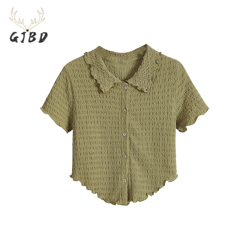 Women's Clothing Shirts Vintage Polo Collar Short Sleeve Casual Self Cultivation Simplicity Ladies Plus Size T-Shirt Tops Summer
Women's Clothing Shirts Vintage Polo Collar Short Sleeve Casual Self Cultivation Simplicity Ladies Plus Size T-Shirt Tops Summer