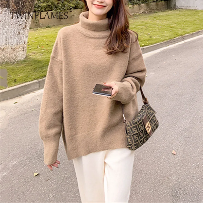 Autumn Winter Turtleneck Oversized Sweater Women 2022 Loose Lazy Solid Color Warm Knitted Pullover Tops Jumper Womens Knitwear
Autumn Winter Turtleneck Oversized Sweater Women 2022 Loose Lazy Solid Color Warm Knitted Pullover Tops Jumper Womens Knitwear