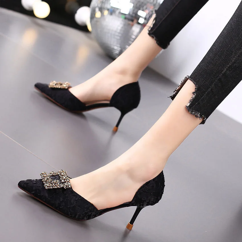 2022 Women Catwalk Shoes Woman Slingbacks Thin High Heel Sandals Ankle Strap Elegant Pointed Toe Pumps For Party Wedding Shoes 
2022 Women Catwalk Shoes Woman Slingbacks Thin High Heel Sandals Ankle Strap Elegant Pointed Toe Pumps For Party Wedding Shoes