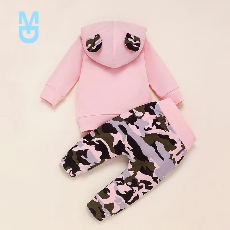 New Baby Girl Clothes Toddler born Pink Pantchwork Hooded Long Sleeve Top Clothing Outfit Set Camouflage Pants Autumn Clothes
New Baby Girl Clothes Toddler born Pink Pantchwork Hooded Long Sleeve Top Clothing Outfit Set Camouflage Pants Autumn Clothes