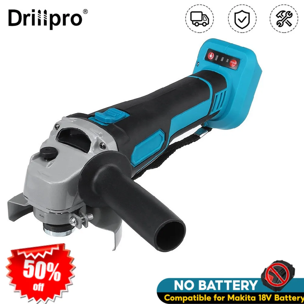 Drillpro 800W 100mm Brushless Cordless Impact Angle Grinder Variable Speed Grinder Cutting Machine Compatible 18V Battery
Drillpro 800W 100mm Brushless Cordless Impact Angle Grinder Variable Speed Grinder Cutting Machine Compatible 18V Battery