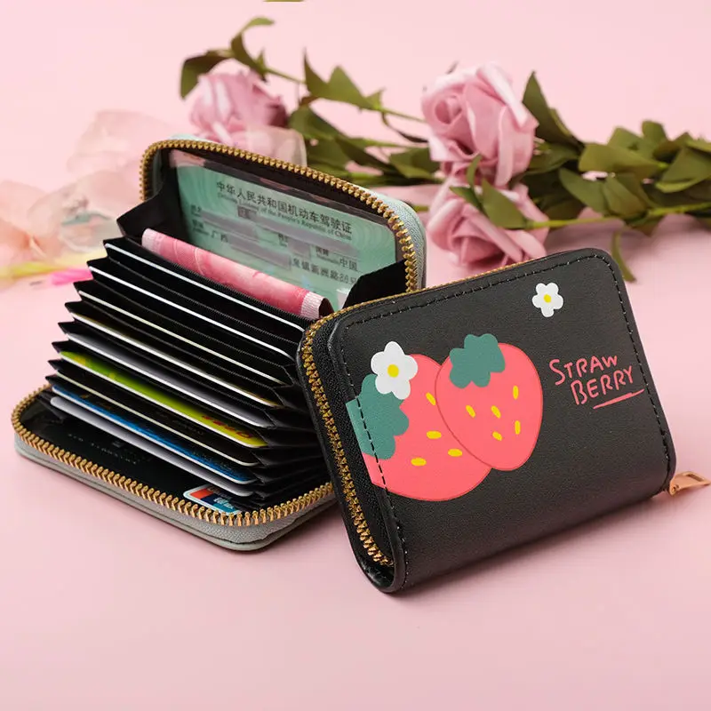 Kawaii Fruit Strawberry 9 Card Slots PU Leather Zipper Credit Card Holder Business ID Card Case Cardholder Organizer Wallet Bag
Kawaii Fruit Strawberry 9 Card Slots PU Leather Zipper Credit Card Holder Business ID Card Case Cardholder Organizer Wallet Bag
