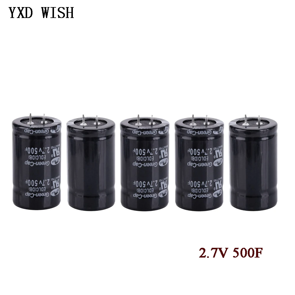 5pcs 500F Super Farad Capacitor 2.7V 500F 35*60mm Super Capacitor Through Hole General Purpose 500F2.7V 35*60mm Capacitor 2/4Pin 
5pcs 500F Super Farad Capacitor 2.7V 500F 35*60mm Super Capacitor Through Hole General Purpose 500F2.7V 35*60mm Capacitor 2/4Pin