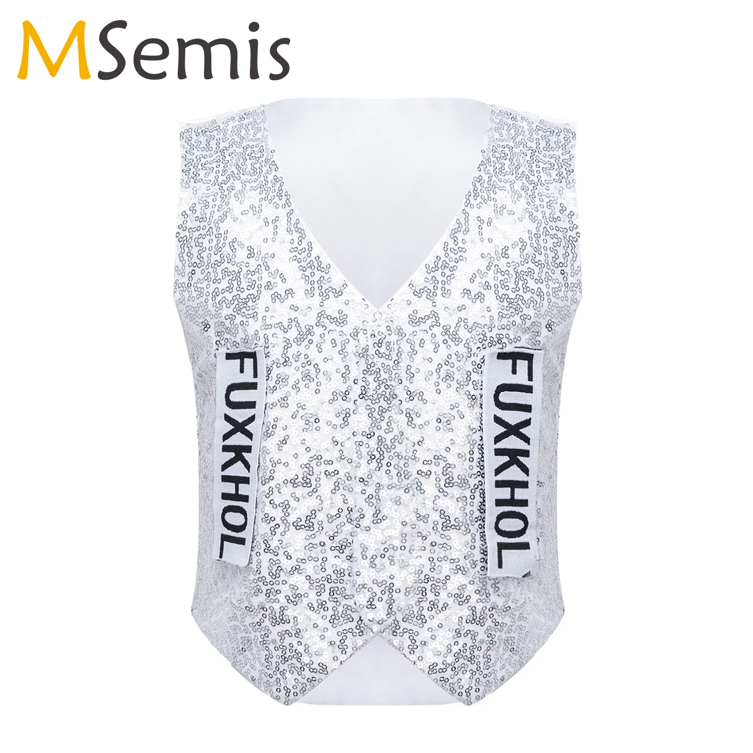 Shiny Sequins Vest Jazz Dance Stage Performance Top Kids Boys Girls Letter Print Straps Hip-hop Costumes Vest Jacket Waistcoat
Shiny Sequins Vest Jazz Dance Stage Performance Top Kids Boys Girls Letter Print Straps Hip-hop Costumes Vest Jacket Waistcoat