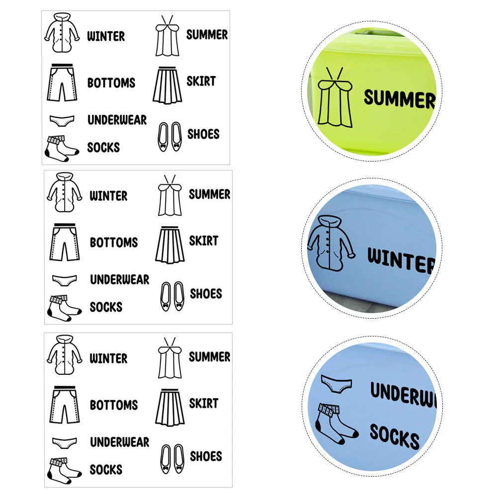 3 Pcs Storage Cabinet Kid Dresser Clothes Classification Labels Organization Clothing Sort Wall Removable Pvc
3 Pcs Storage Cabinet Kid Dresser Clothes Classification Labels Organization Clothing Sort Wall Removable Pvc