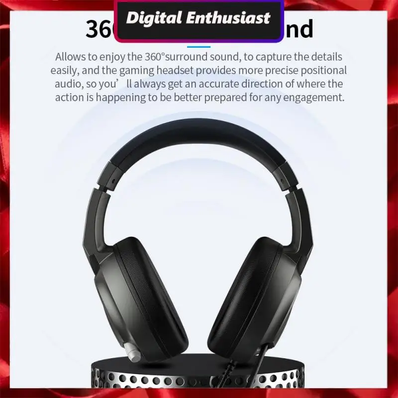 

Volume Control Gaming Headset 7.1 Stereo Surround Sound Led Light Over Ear Headphones Usb Wired Bass Surround Noise Isolating